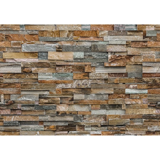 Ideal Decor Colorful Stone Wall Mural